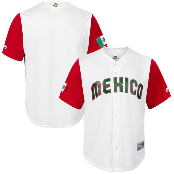 Majestic Mexico Baseball white Classic jersey