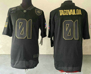 Tua Tagovailoa Miami Dolphins black Salute To Service jersey