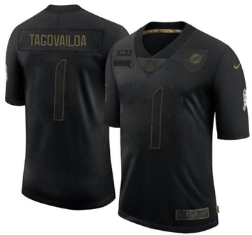 Tua Tagovailoa Miami Dolphins black Salute To Service jersey