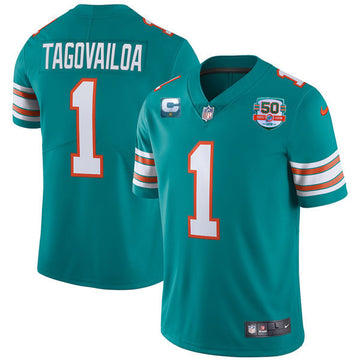 Tua Tagovailoa Miami Dolphins aqua Limited jersey