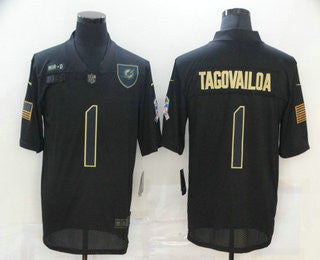 Tua Tagovailoa Miami Dolphins black Salute To Service jersey