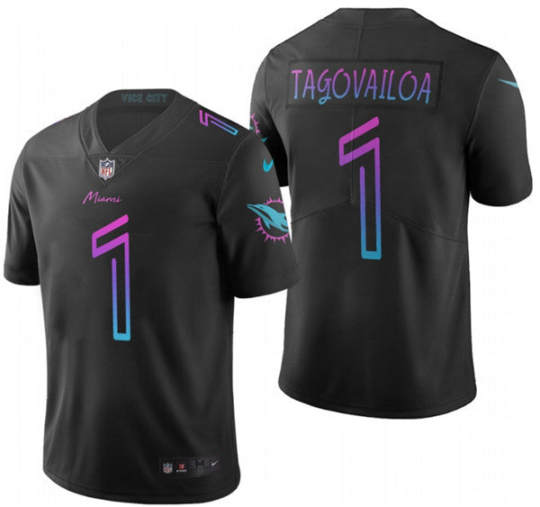 Tua Tagovailoa Miami Dolphins black Vapor jersey