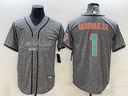 Tua Tagovailoa Miami Dolphins gray jersey