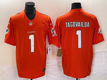 Tua Tagovailoa Miami Dolphins orange Limited jersey