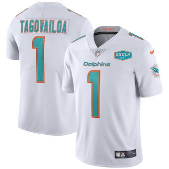 Tua Tagovailoa Miami Dolphins white Vapor jersey