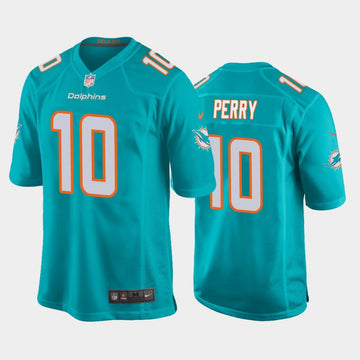 Malcolm Perry Miami Dolphins aqua jersey