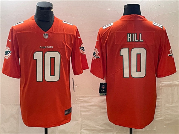 Tyreek Hill Miami Dolphins orange Vapor jersey