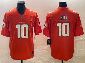 Tyreek Hill Miami Dolphins orange Vapor jersey