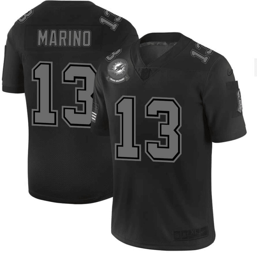 Dan Marino Miami Dolphins black Salute To Service jersey