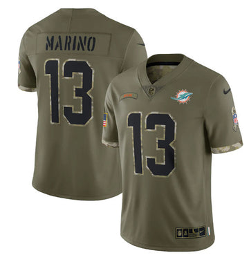 Dan Marino Miami Dolphins olive Salute To Service jersey