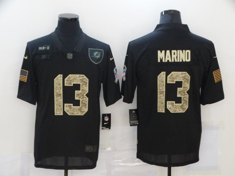 Dan Marino Miami Dolphins black Salute To Service jersey