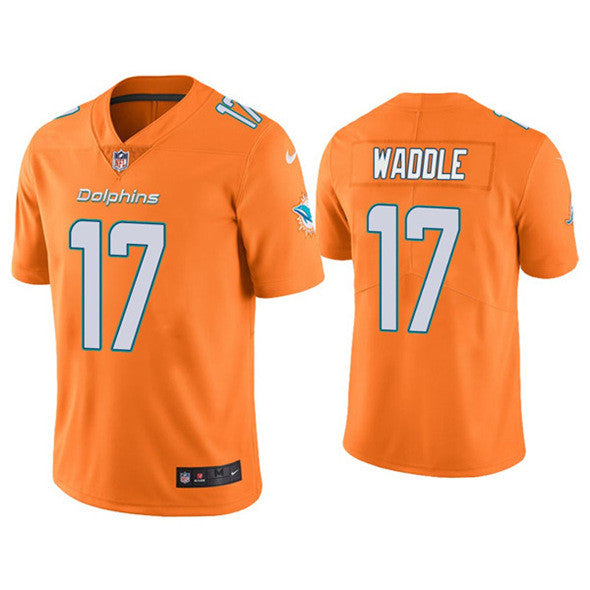 Jaylen Waddle Miami Dolphins orange Vapor jersey