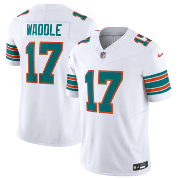 Jaylen Waddle Miami Dolphins white Vapor jersey