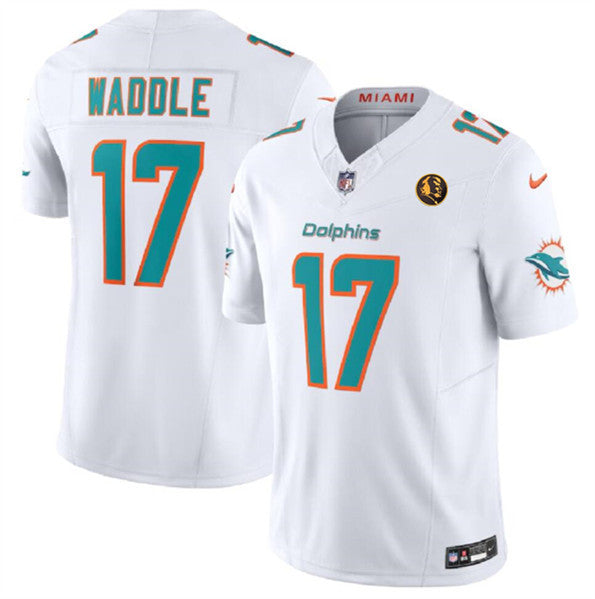 Jaylen Waddle Miami Dolphins white Vapor jersey