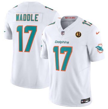 Jaylen Waddle Miami Dolphins white Vapor jersey