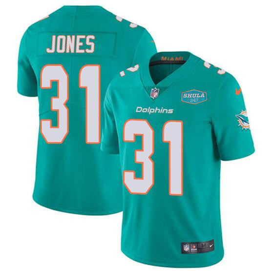 Byron Jones Miami Dolphins aqua Vapor jersey