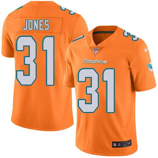 Byron Jones Miami Dolphins orange Vapor jersey