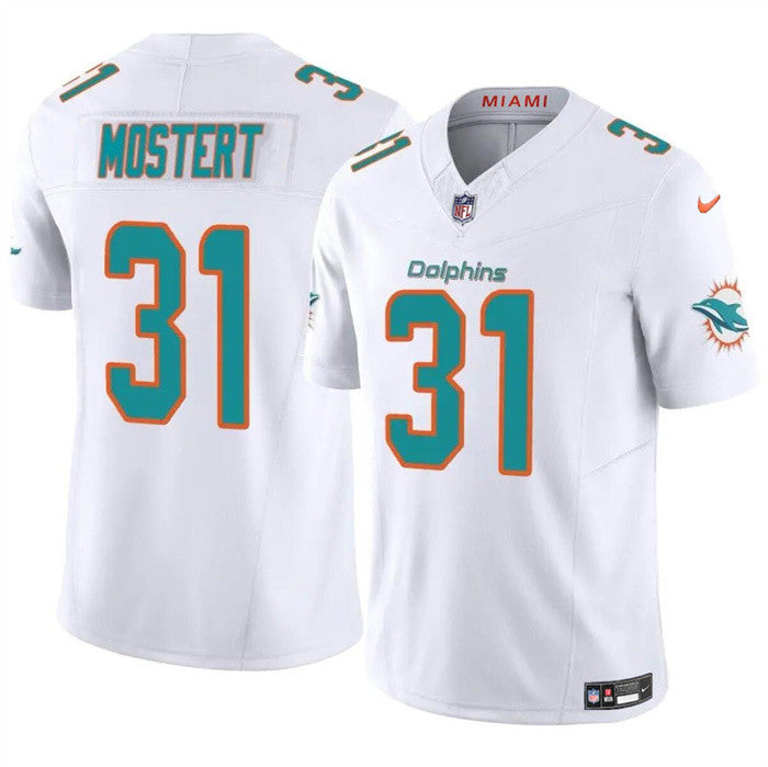 Raheem Mostert Miami Dolphins white Vapor jersey