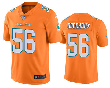 Davon Godchaux Miami Dolphins orange Vapor jersey