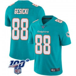 Mike Gesicki Miami Dolphins aqua Vapor jersey