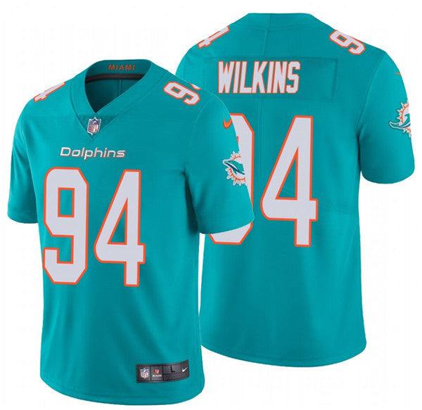 Christian Wilkins Miami Dolphins aqua Vapor jersey