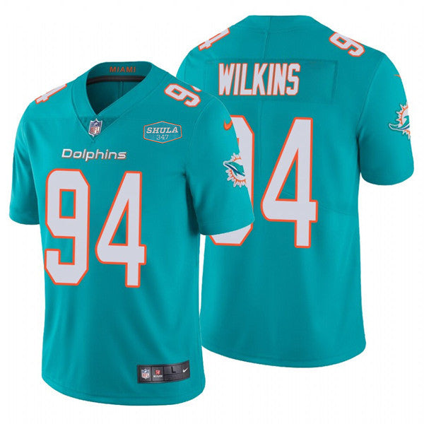 Christian Wilkins Miami Dolphins aqua Vapor jersey