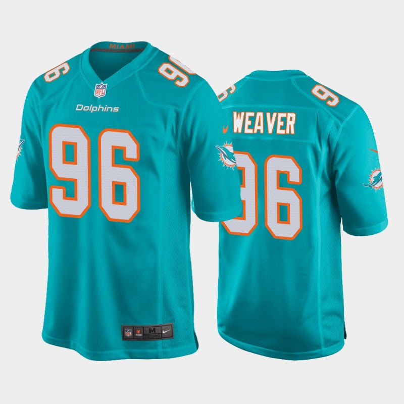 Curtis Weaver Miami Dolphins aqua jersey