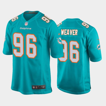 Curtis Weaver Miami Dolphins aqua jersey