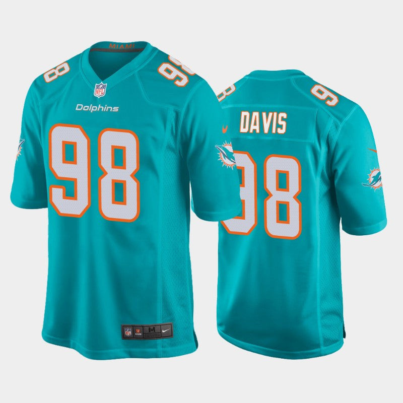 Raekwon Davis Miami Dolphins aqua jersey