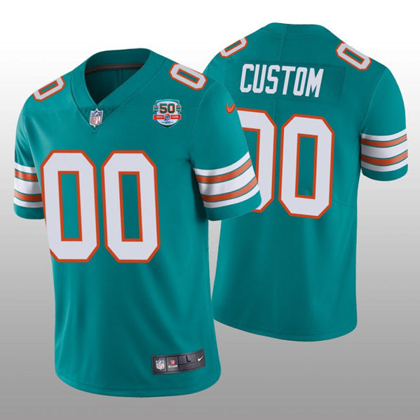 Custom Miami Dolphins aqua Limited jersey