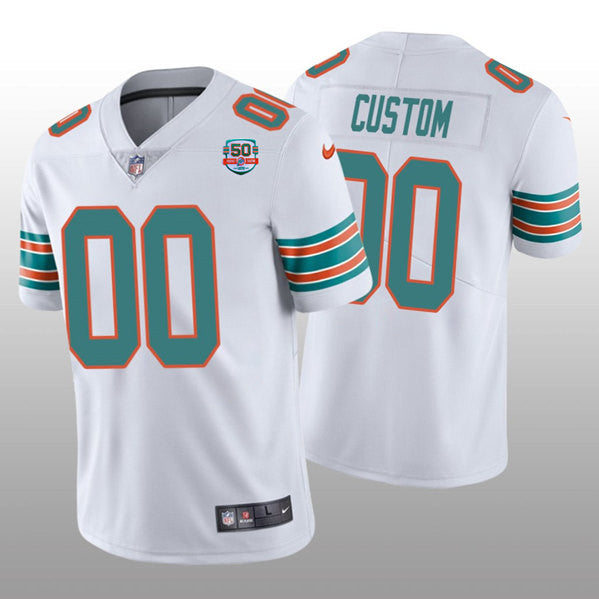 Custom Miami Dolphins white Limited jersey