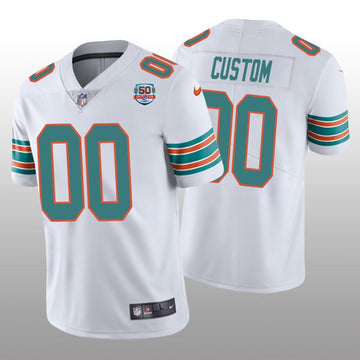 Custom Miami Dolphins white Limited jersey