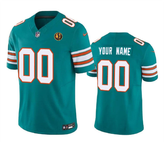 Custom Miami Dolphins aqua Vapor jersey