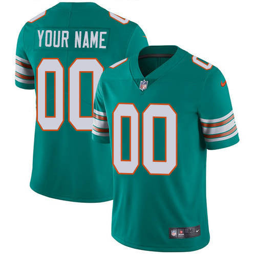 Custom Miami Dolphins aqua Vapor jersey