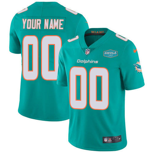 Custom Miami Dolphins aqua Vapor jersey