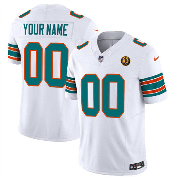 Custom Miami Dolphins white Vapor jersey