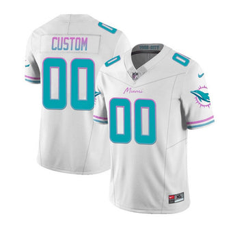 Custom Miami Dolphins white Limited jersey