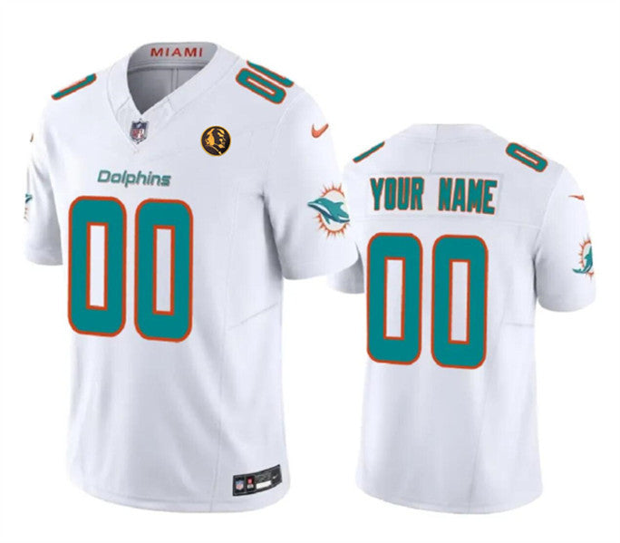 Custom Miami Dolphins white Vapor jersey