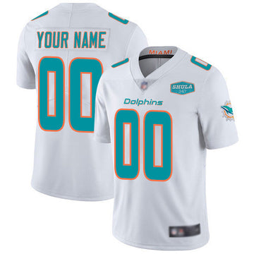 Custom Miami Dolphins white Vapor jersey