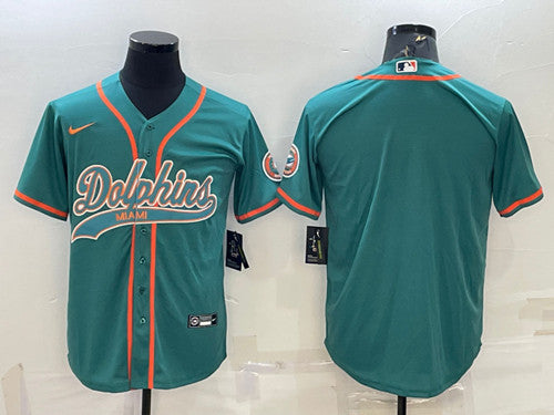 Custom Miami Dolphins aqua jersey