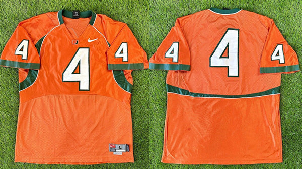 Custom Miami Hurricanes orange jersey