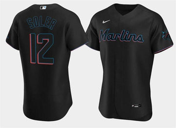 Jorge Soler Miami Marlins black jersey