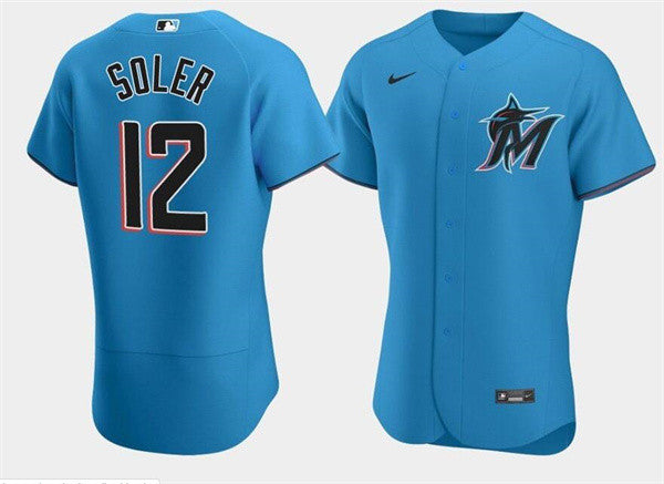 Jorge Soler Miami Marlins blue jersey