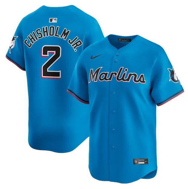 Jazz Chisholm Jr Miami Marlins blue Limited jersey