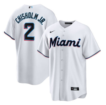 Jazz Chisholm Jr Miami Marlins white jersey