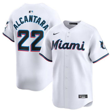 Sandy Alcantara Miami Marlins white Limited jersey