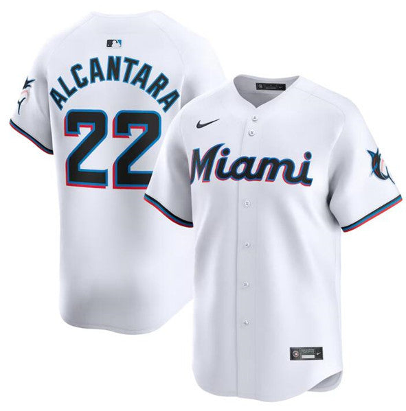 Sandy Alcantara Miami Marlins white Limited jersey