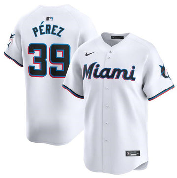 Eury Pérez Miami Marlins white Limited jersey