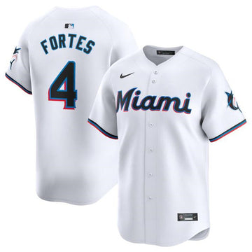 Nick Fortes Miami Marlins white Limited jersey