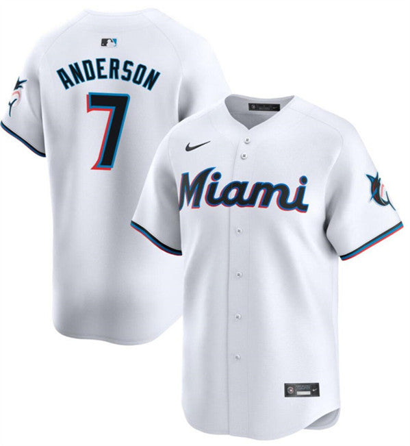 Tim Anderson Miami Marlins white Limited jersey